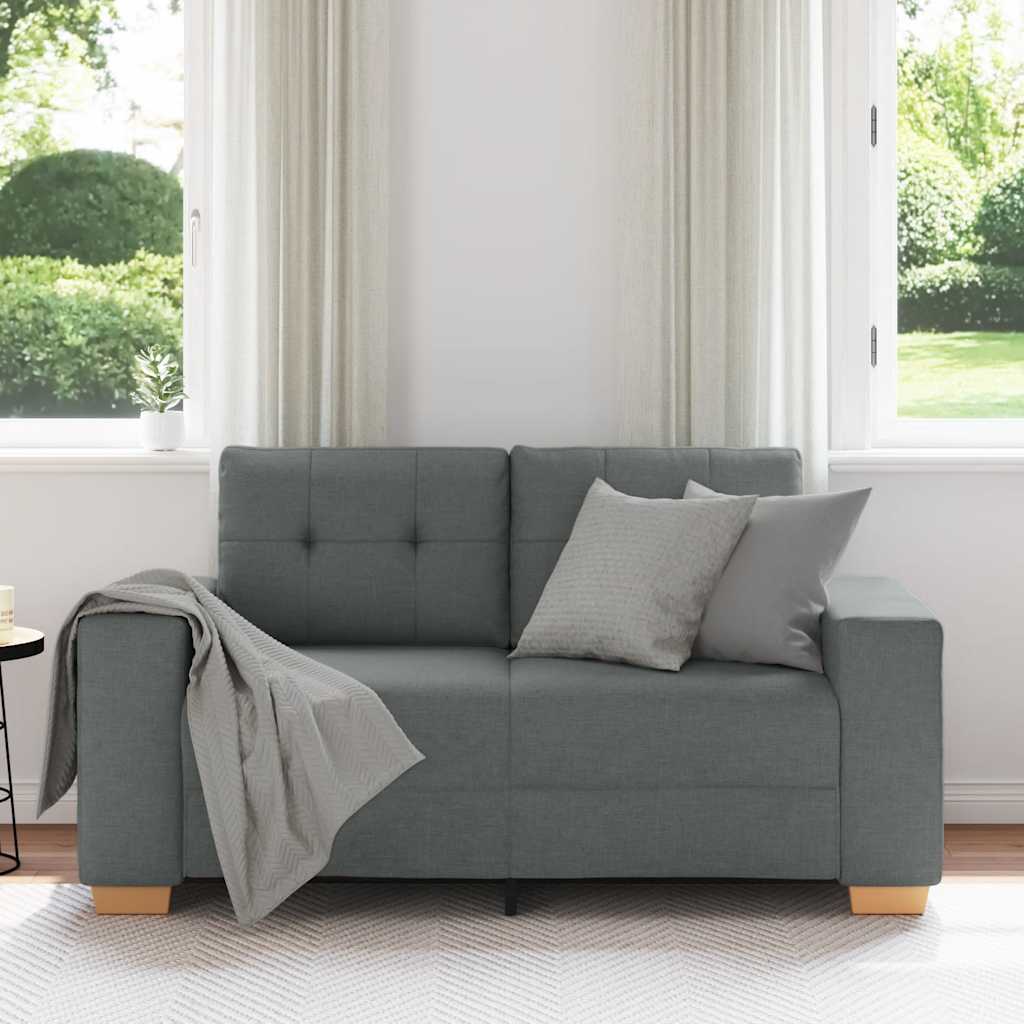 Canapea lovesea gri închis 120 cm țesătură GartenMobel Dekor