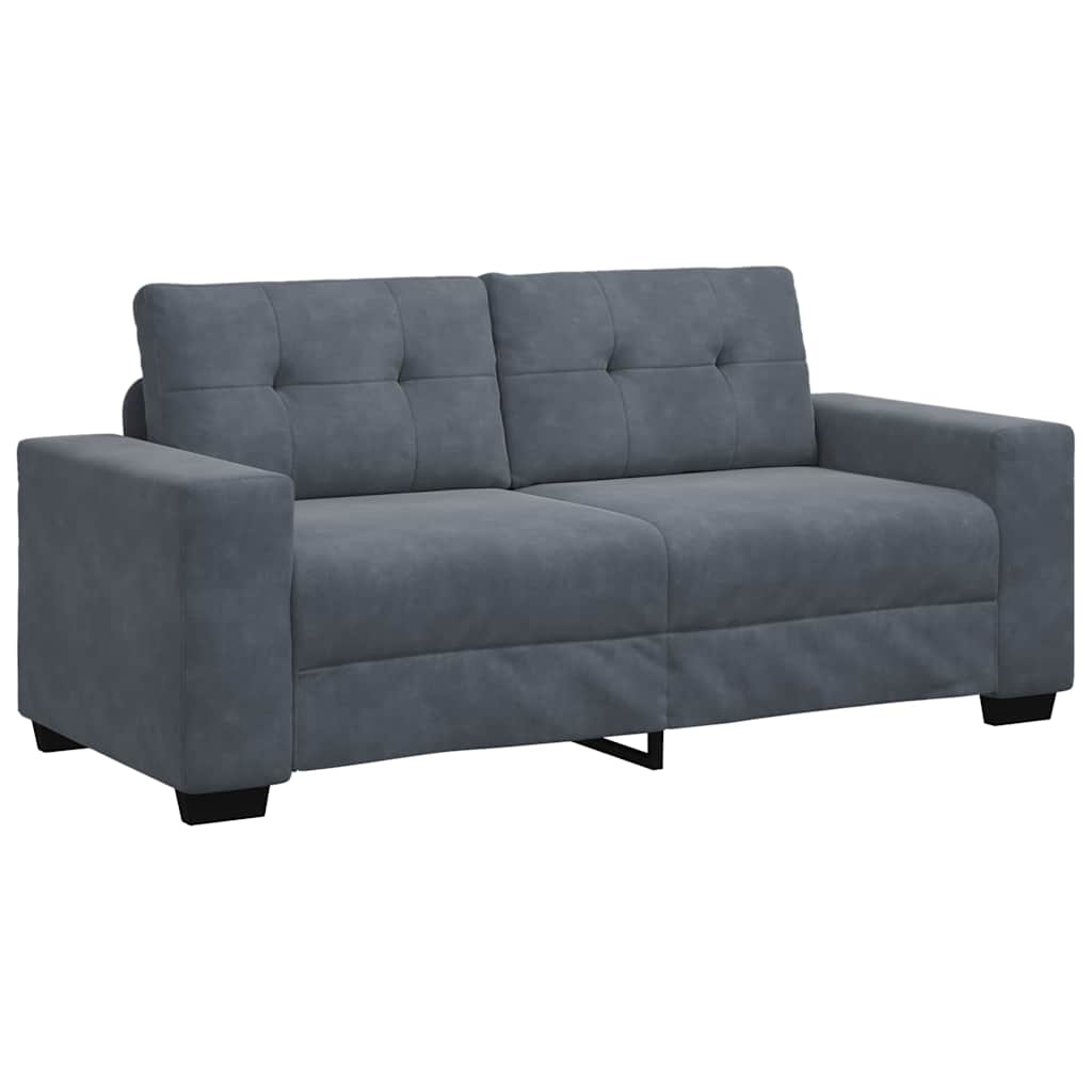 Canapea lovesea gri închis 140 cm catifea GartenMobel Dekor