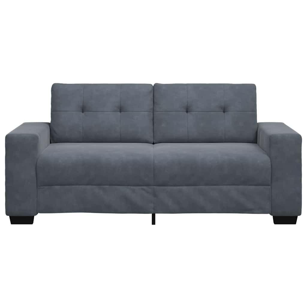 Canapea lovesea gri închis 140 cm catifea GartenMobel Dekor
