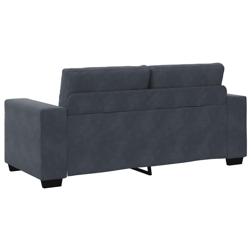 Canapea lovesea gri închis 140 cm catifea GartenMobel Dekor