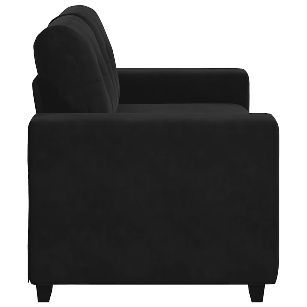 Canapea loveseat neagră 120 cm catifea GartenMobel Dekor