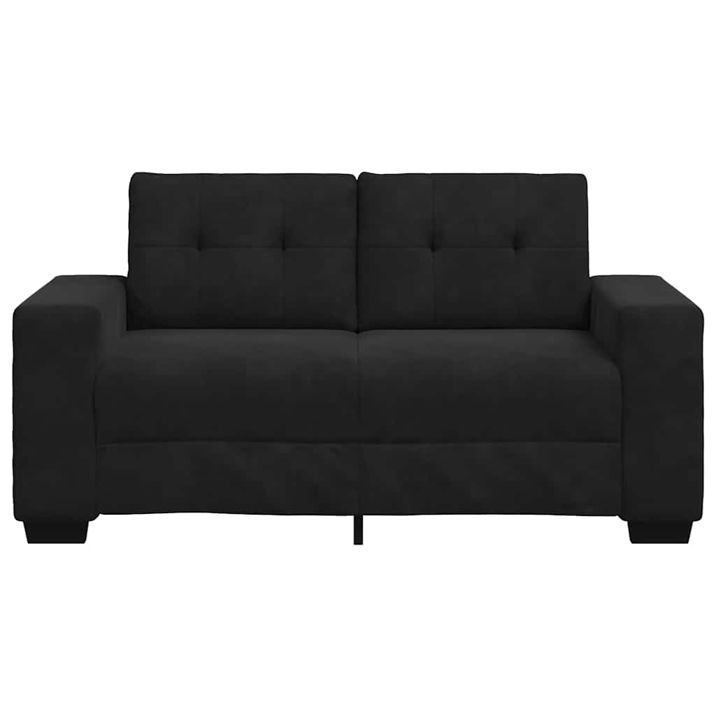 Canapea loveseat neagră 120 cm catifea GartenMobel Dekor