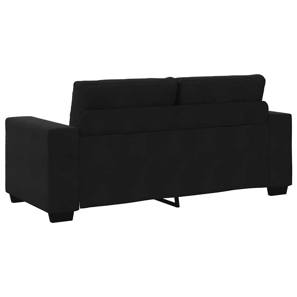 Canapea loveseat neagră 140 cm catifea GartenMobel Dekor