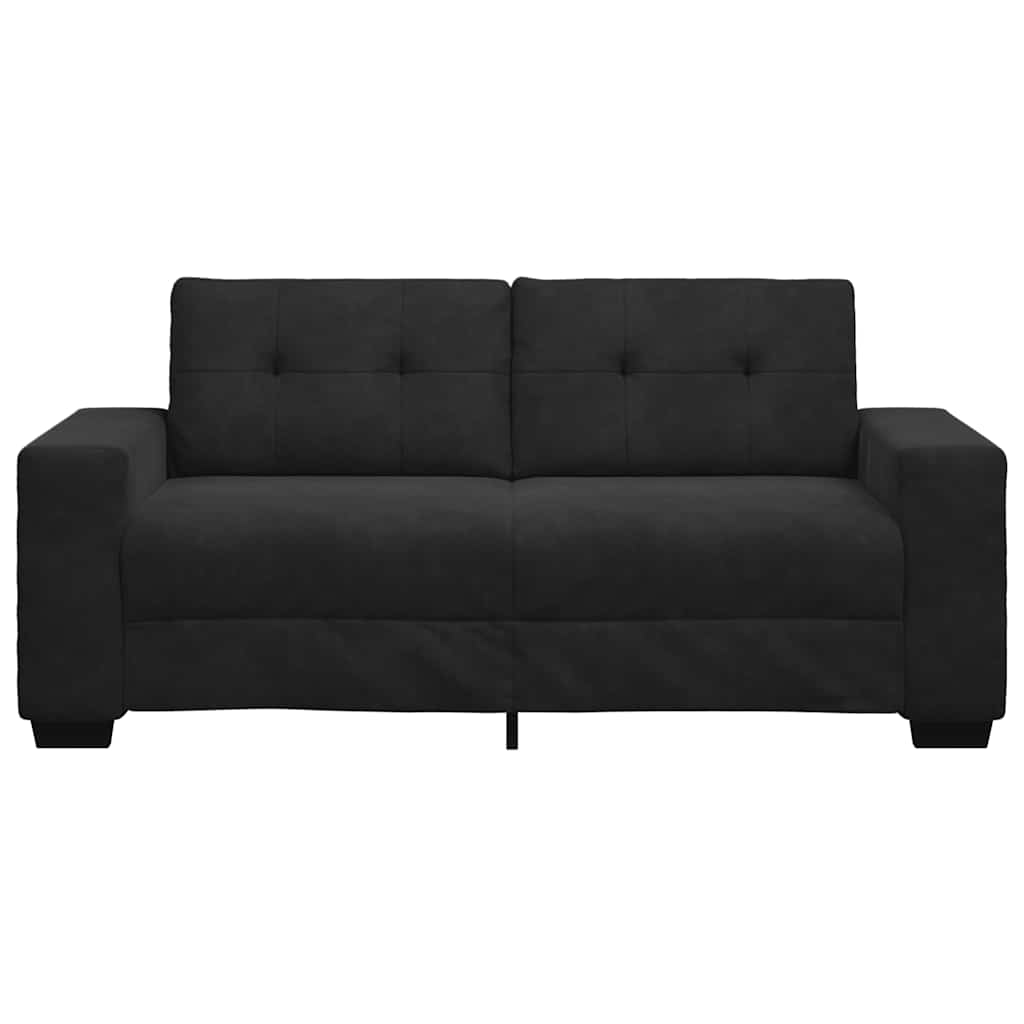 Canapea loveseat neagră 140 cm catifea GartenMobel Dekor