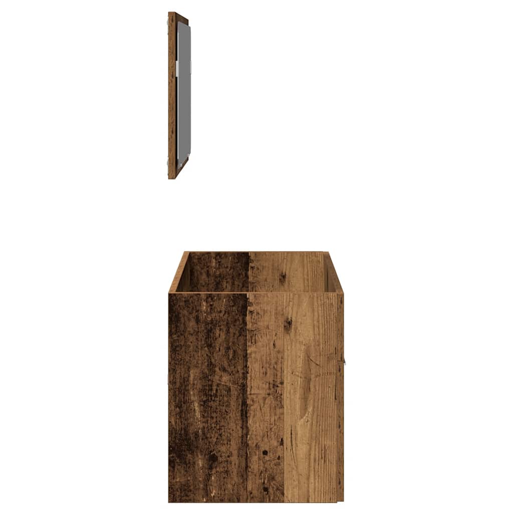 Dulap de baie cu oglindă Lemn vechi Lemn prelucrat GartenMobel Dekor