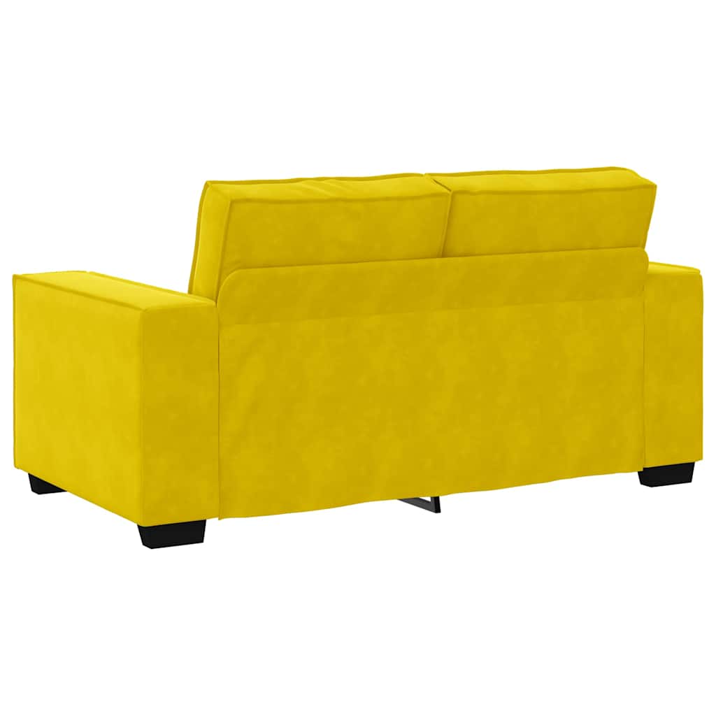 Set de canapele cu perne, 3 piese, galben, catifea GartenMobel Dekor