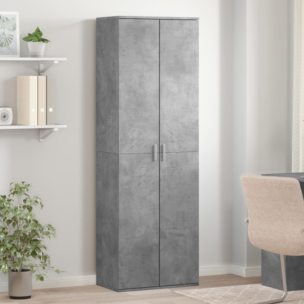 Dulap înalt, gri beton, 60x35x180 cm, lemn prelucrat GartenMobel Dekor
