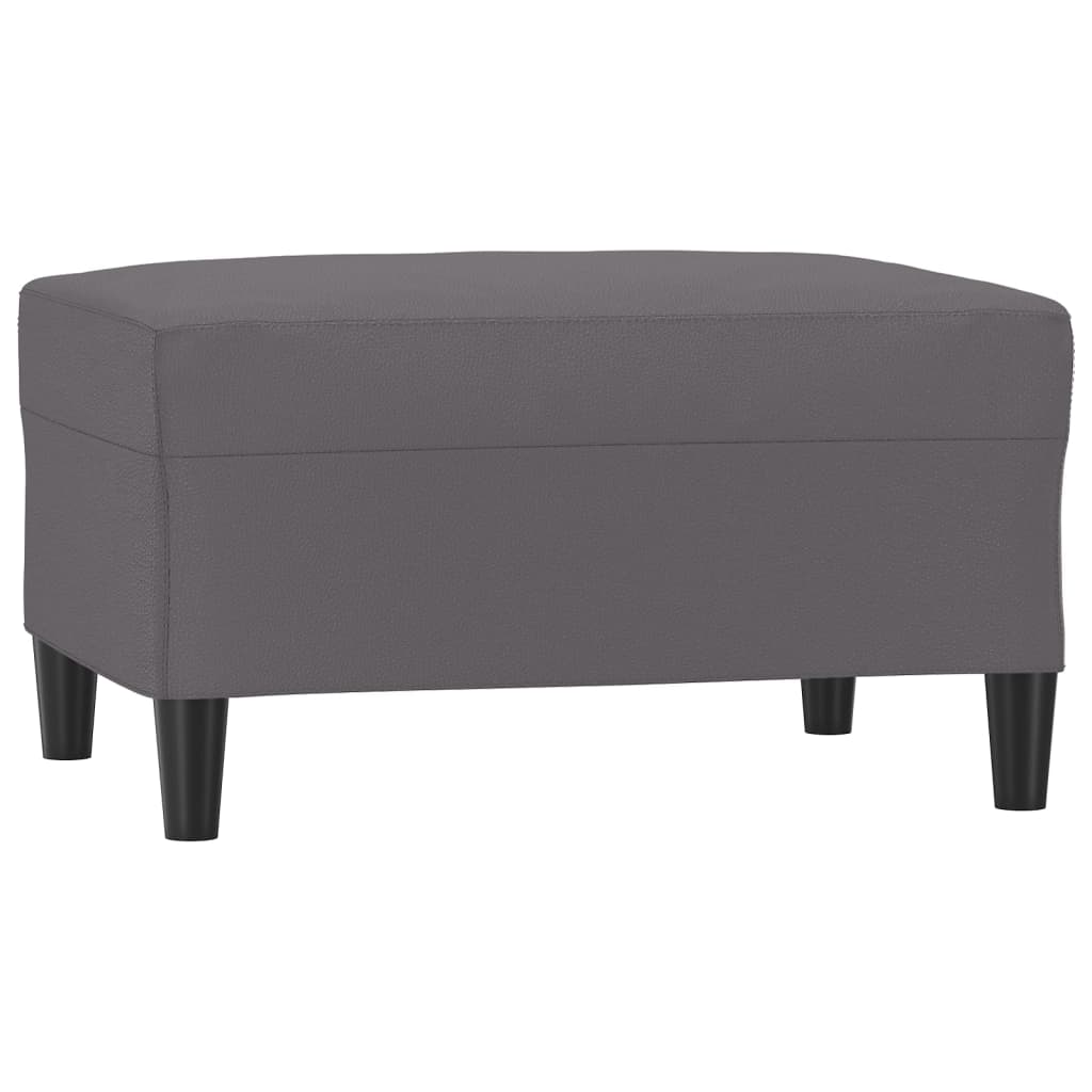 Set de canapele cu perne, 4 piese, gri, piele ecologică GartenMobel Dekor