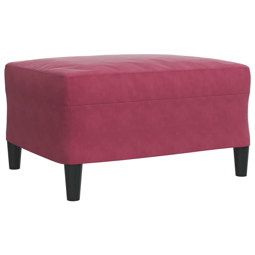 Set canapea cu perne/rulouri, 4 piese, roșu vin, catifea GartenMobel Dekor