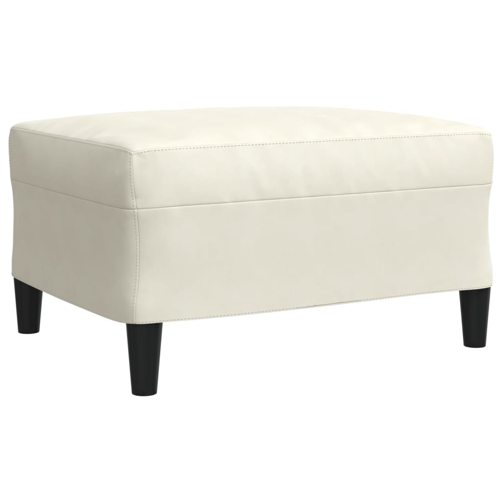Set de canapele cu perne/rulouri, 3 piese, crem, catifea GartenMobel Dekor