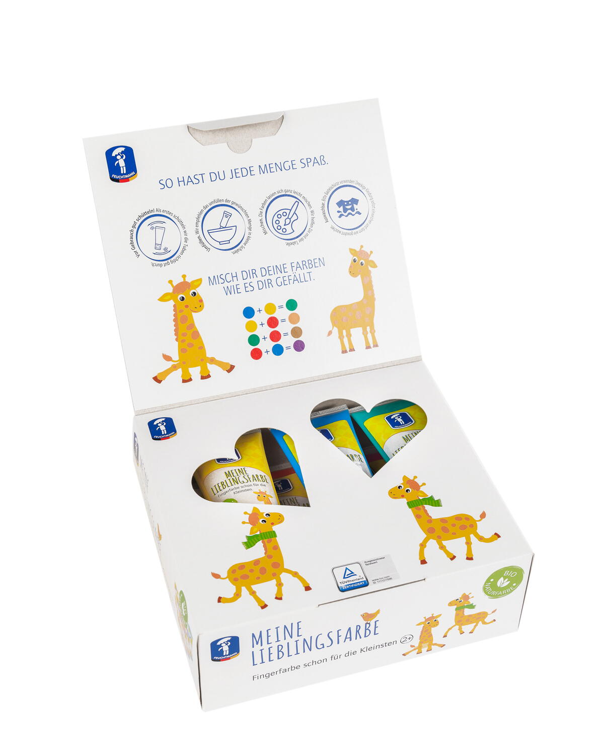 Set 6 tuburi vopsea pictura cu degetele - Basic PlayLearn Toys
