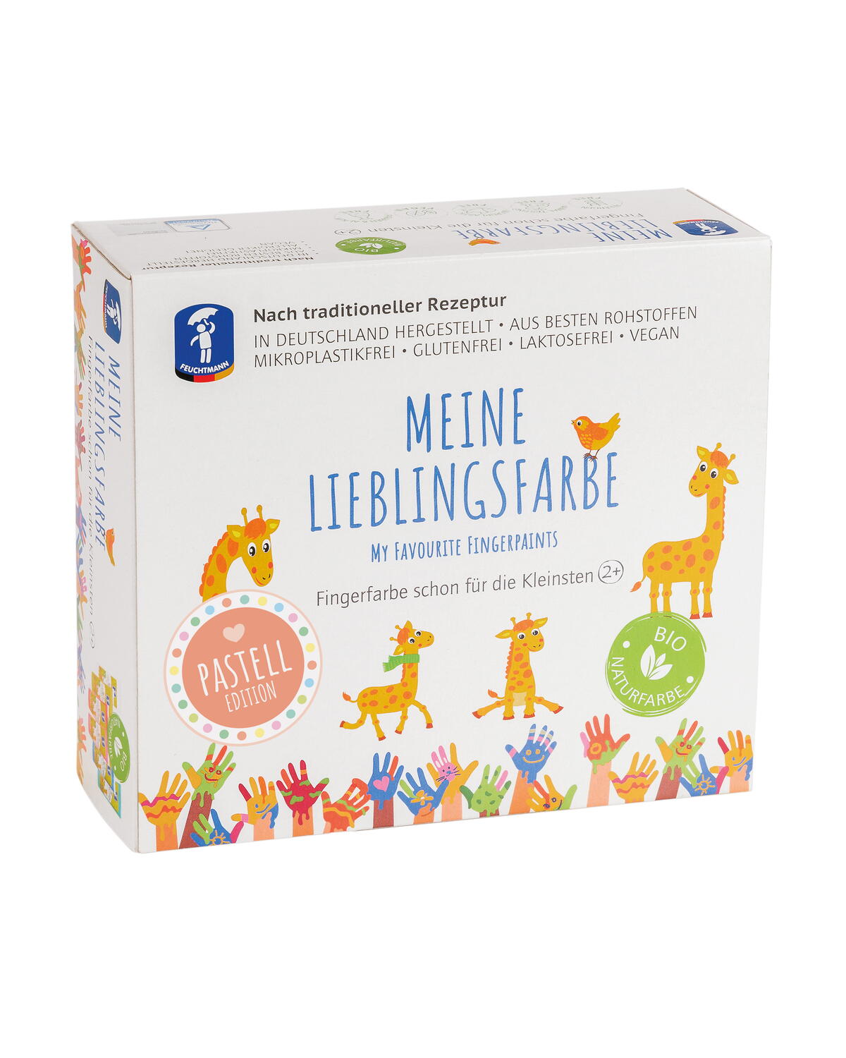 Set 6 tuburi vopsea pictura cu degetele - Pastel PlayLearn Toys