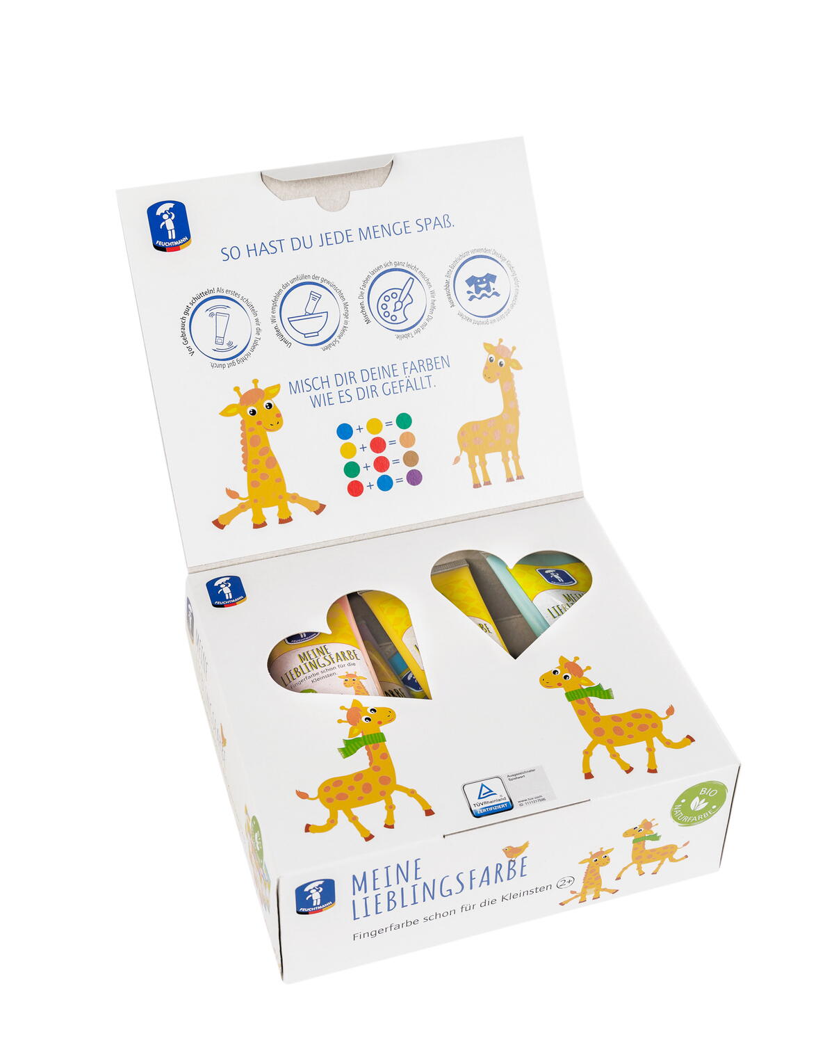 Set 6 tuburi vopsea pictura cu degetele - Pastel PlayLearn Toys