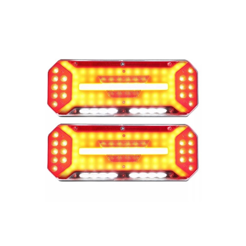Set lampa LED Stanga si Dreapta cu efect de neon și semnalizare intermitentă dinamică, cu 5 funcții, 12-24V, 345mm X 130mm Cod: ST0223 Automotive TrustedCars