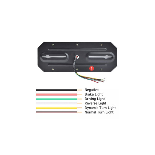 Set lampa LED Stanga si Dreapta cu efect de neon și semnalizare intermitentă dinamică, cu 5 funcții, 12-24V, 345mm X 130mm Cod: ST0223 Automotive TrustedCars