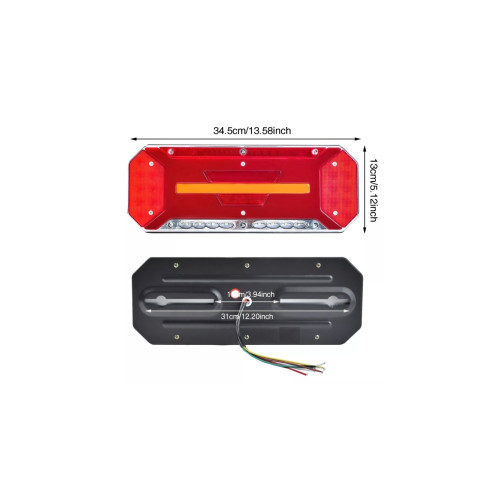 Set lampa LED Stanga si Dreapta cu efect de neon și semnalizare intermitentă dinamică, cu 5 funcții, 12-24V, 345mm X 130mm Cod: ST0223 Automotive TrustedCars