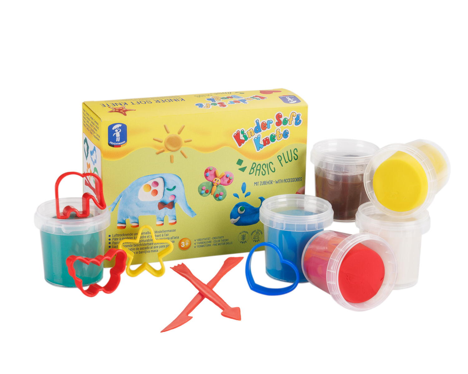 Set plastilina non-toxica Kinder - Basic Plus PlayLearn Toys