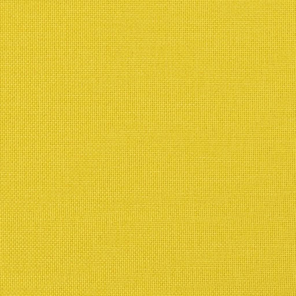 Canapea cu 3 locuri și taburet, galben deschis, 180 cm, textil GartenMobel Dekor