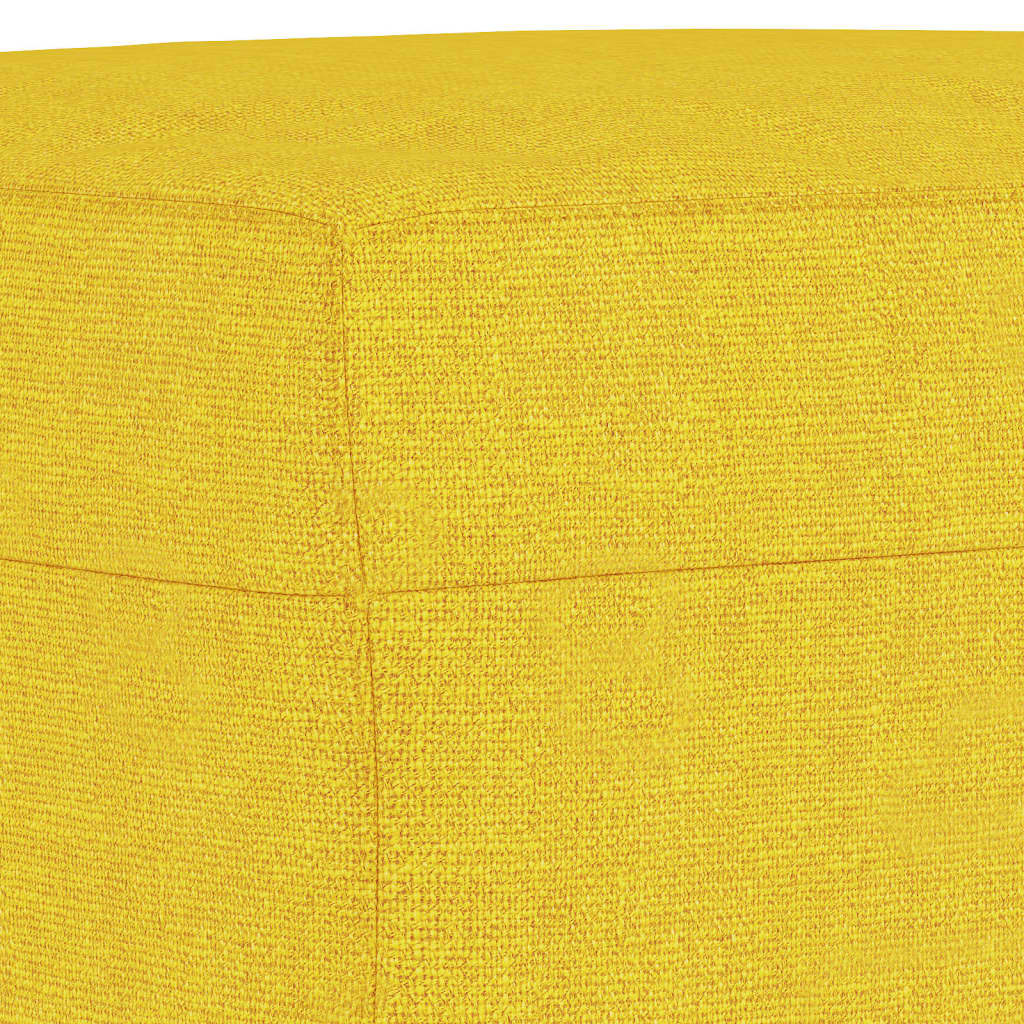 Set de canapele cu perne, 3 piese, galben deschis, textil GartenMobel Dekor