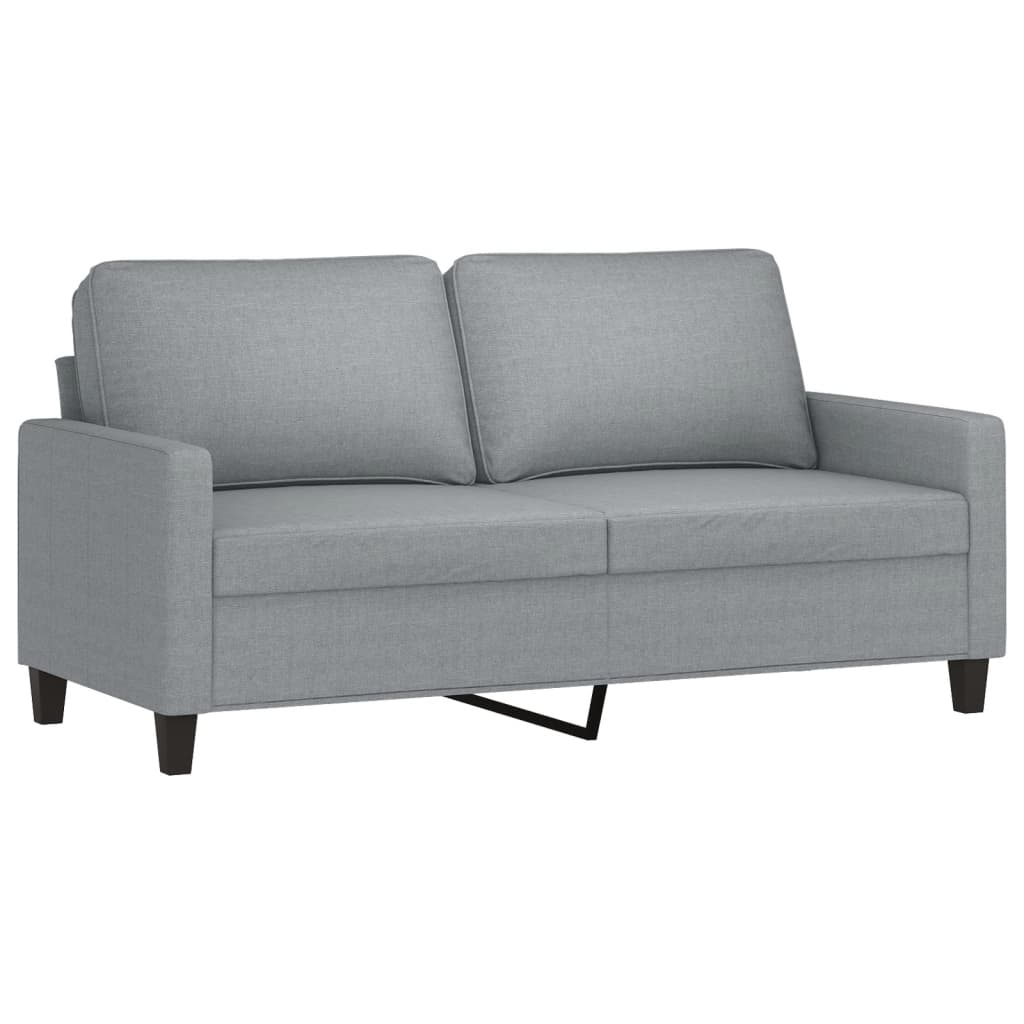 Set de canapele cu perne, 3 piese, gri deschis, textil GartenMobel Dekor
