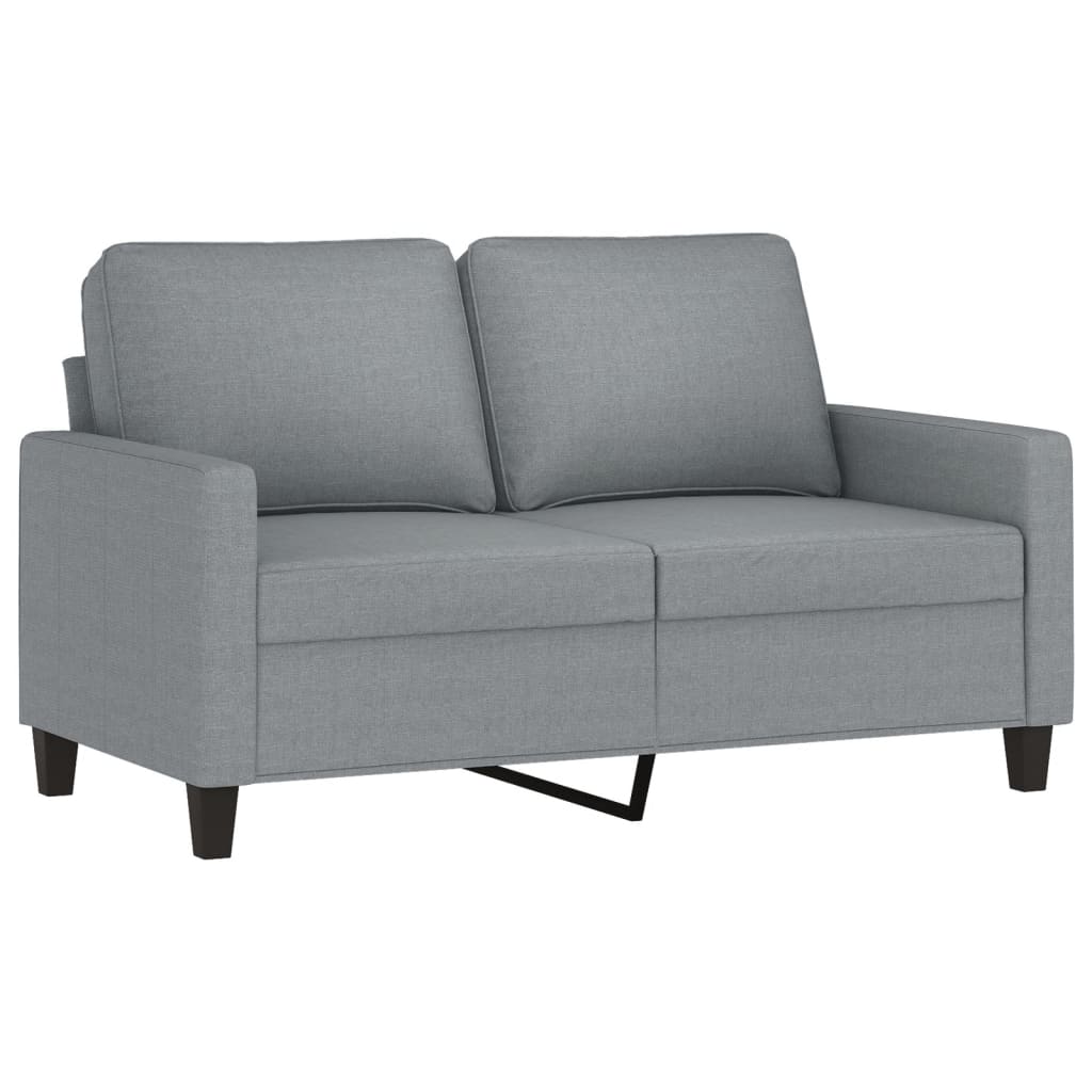 Set de canapele cu perne, 3 piese, gri deschis, textil GartenMobel Dekor