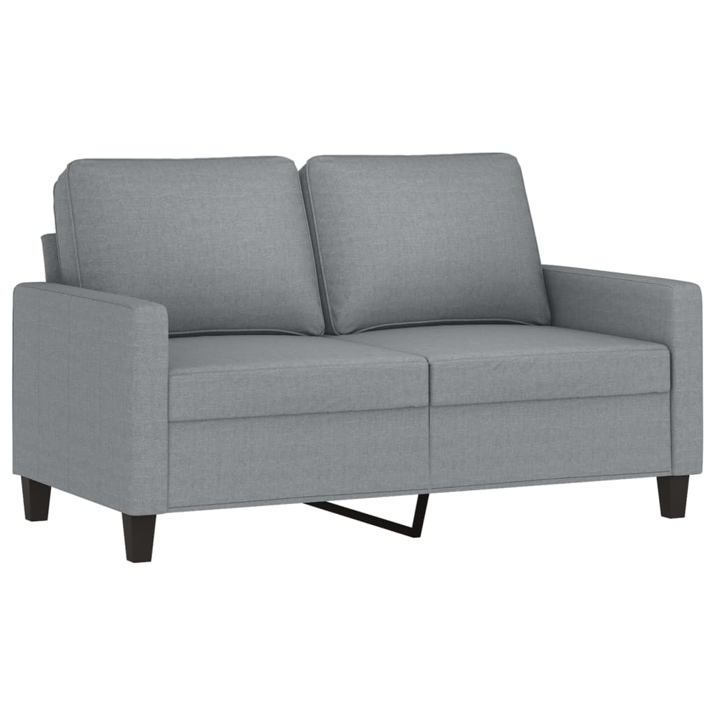 Set de canapele cu perne, 4 piese, gri deschis, textil GartenMobel Dekor