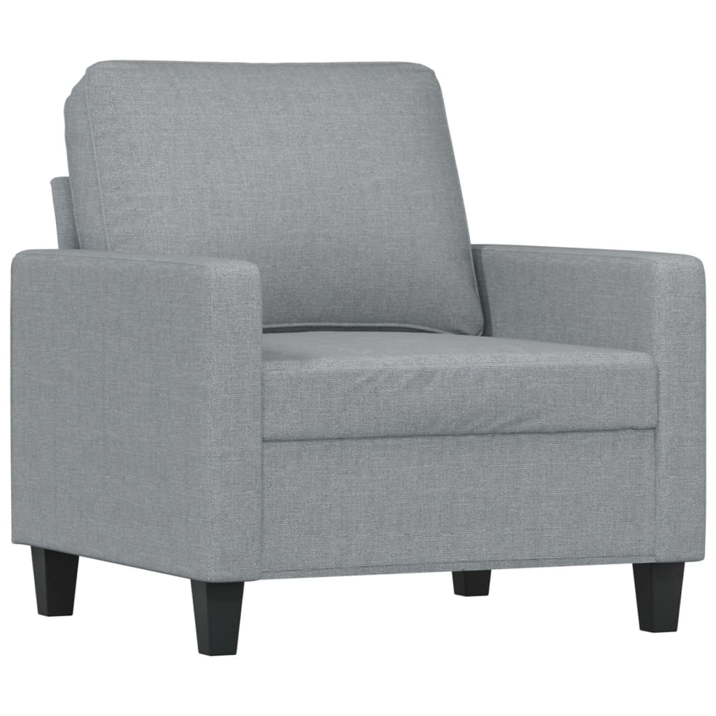 Set de canapele cu perne, 4 piese, gri deschis, textil GartenMobel Dekor