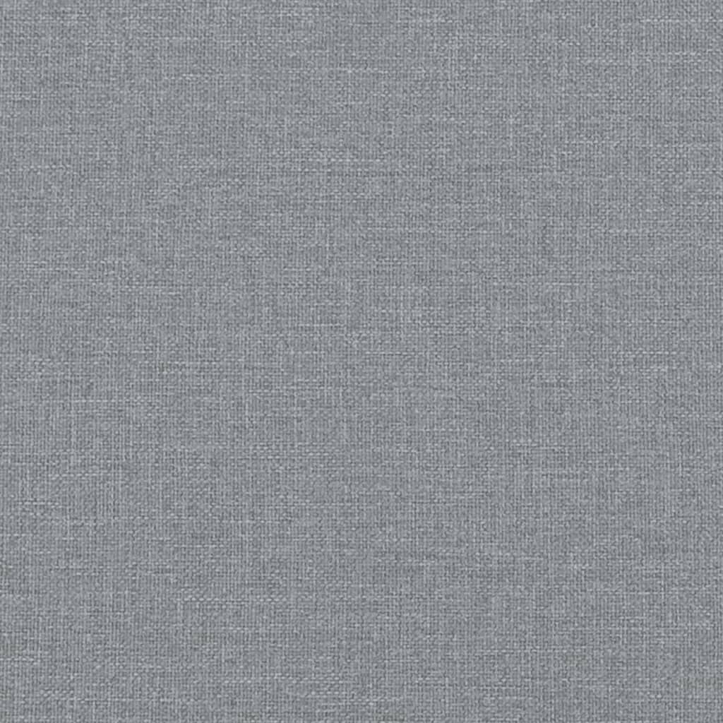 Canapea cu 3 locuri și taburet, gri deschis, 210 cm, textil GartenMobel Dekor
