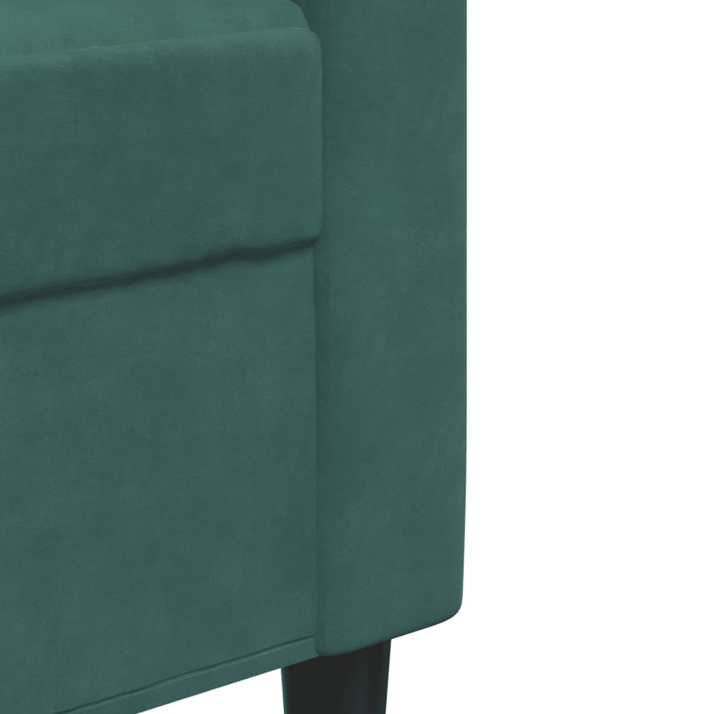 Set canapele cu perne/rulouri, 4 piese, verde închis, catifea GartenMobel Dekor