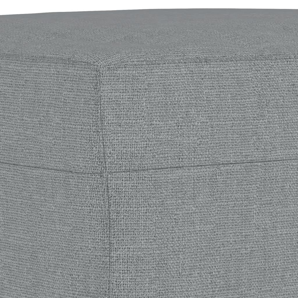 Set de canapele cu perne, 3 piese, gri deschis, textil GartenMobel Dekor