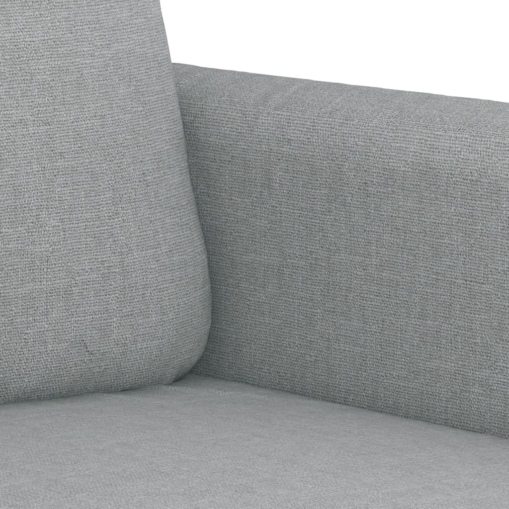 Set de canapele cu perne, 3 piese, gri deschis, textil GartenMobel Dekor