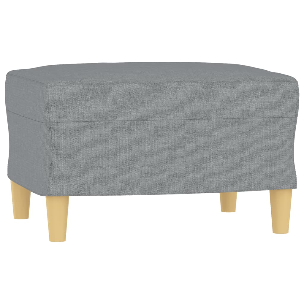 Set de canapele cu perne, 3 piese, gri deschis, textil GartenMobel Dekor