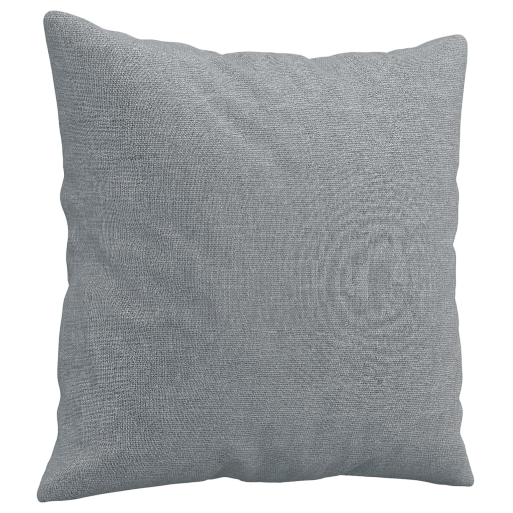 Set de canapele cu perne, 3 piese, gri deschis, textil GartenMobel Dekor