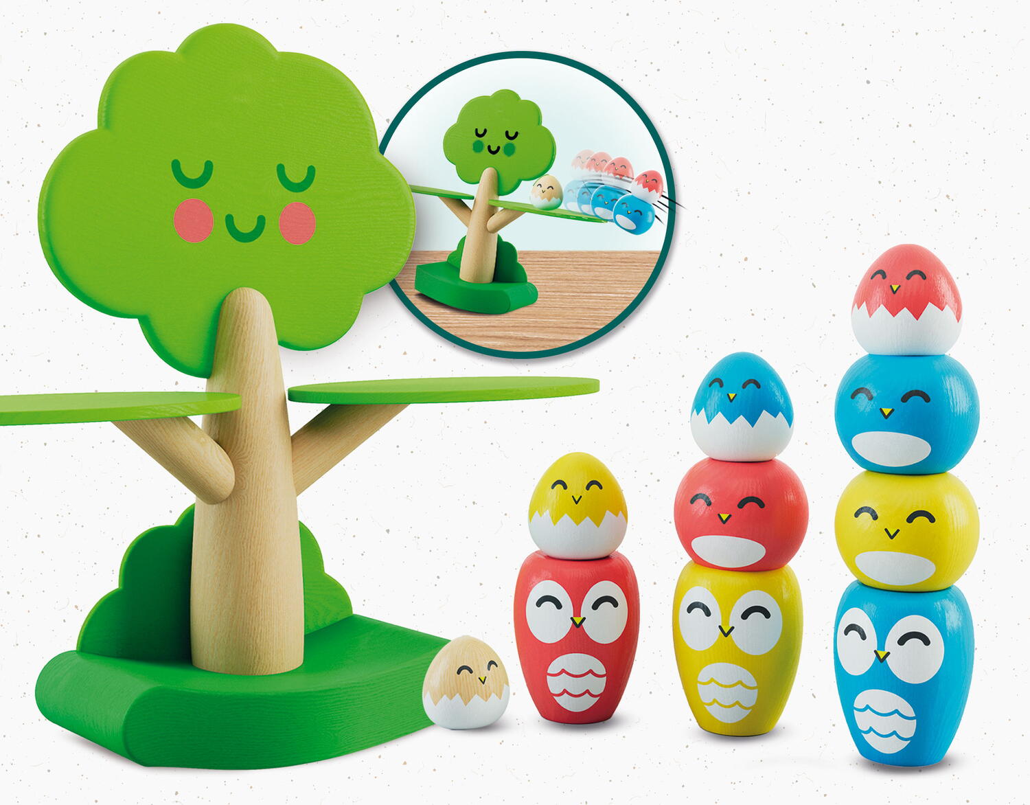 Joc de echilibru Montessori - Pasarele vesele PlayLearn Toys