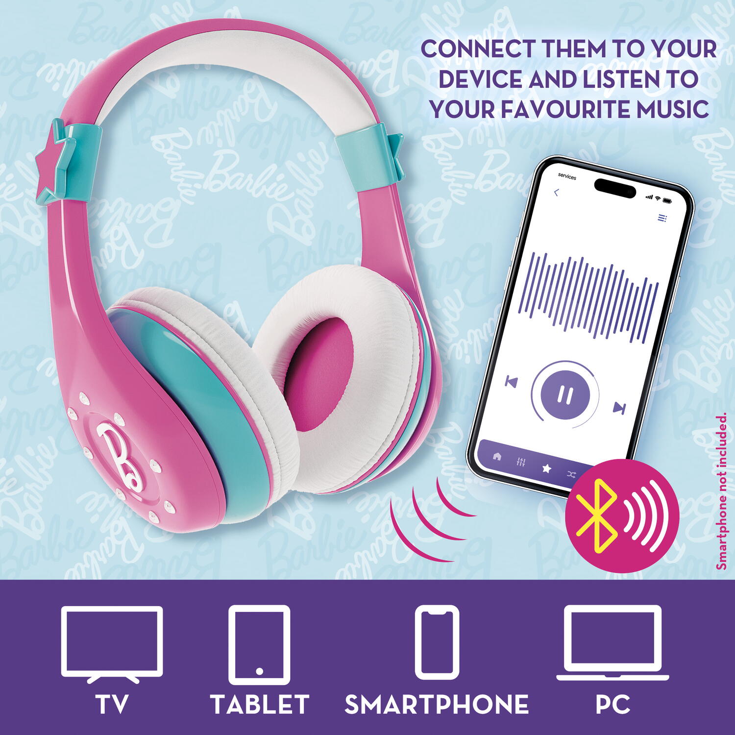 Set casti & microfon cu bluetooth - Barbie PlayLearn Toys