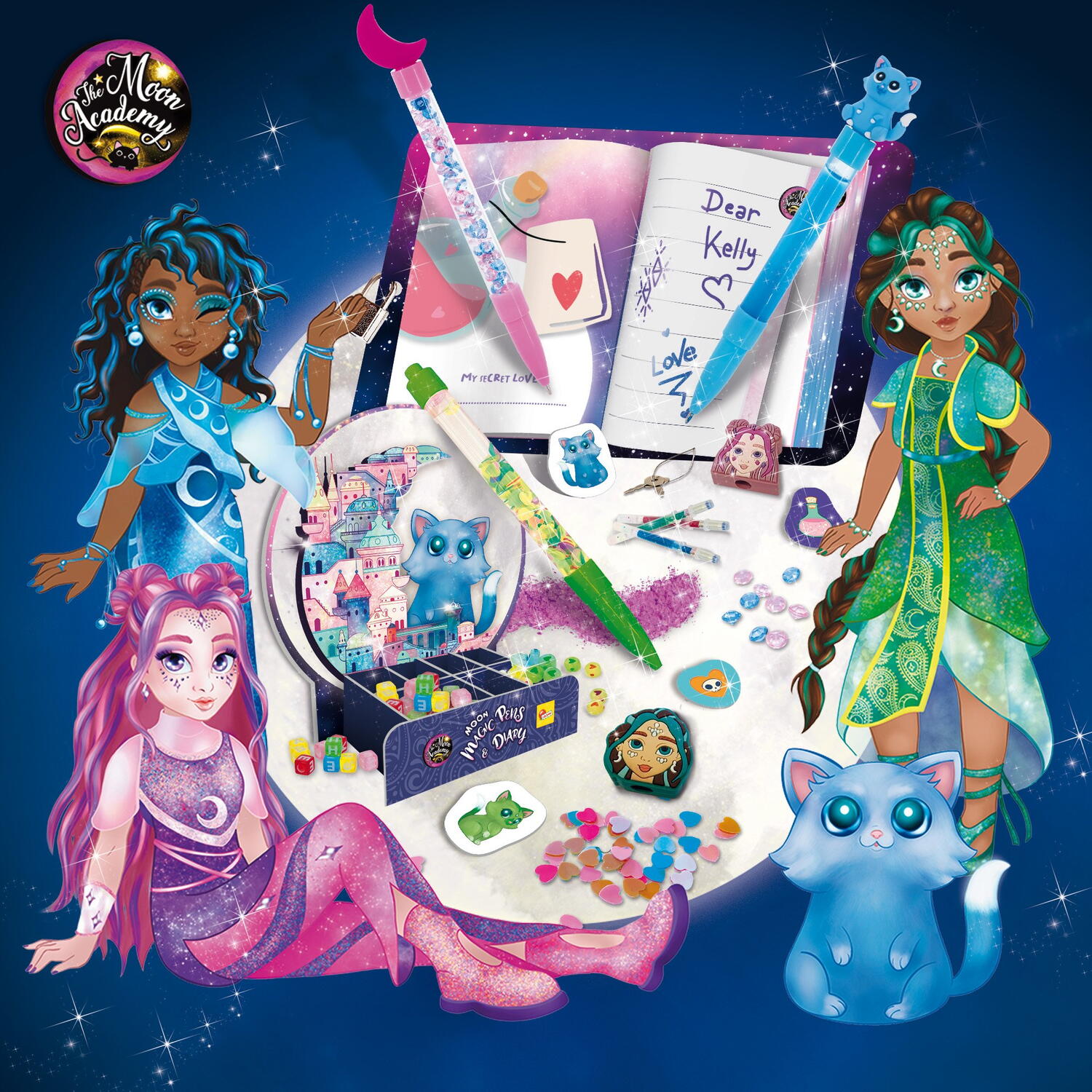 Set creativ - Carioci magice si jurnal - The Moon Academy PlayLearn Toys