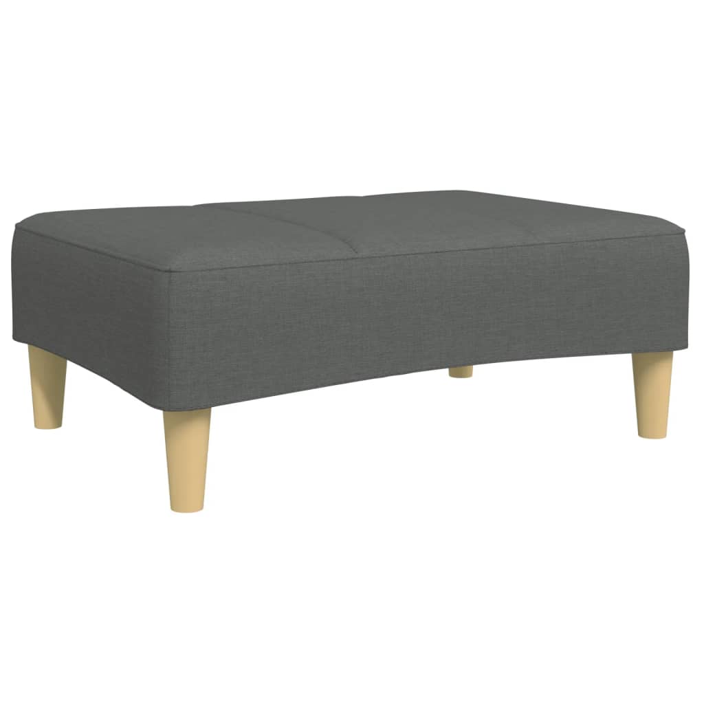 Canapea extensibilă cu taburet, 2 locuri, gri închis, textil GartenMobel Dekor