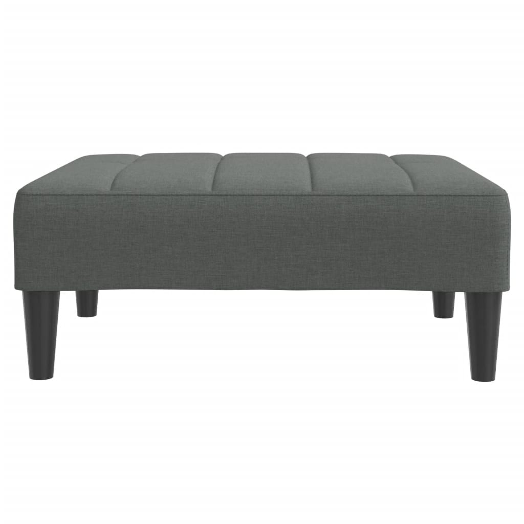Canapea extensibilă cu taburet, 2 locuri, gri închis, textil GartenMobel Dekor