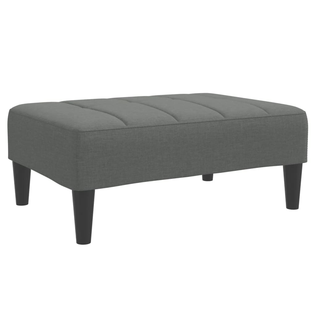 Canapea extensibilă cu taburet, 2 locuri, gri închis, textil GartenMobel Dekor