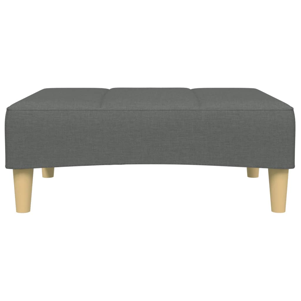 Canapea extensibilă cu taburet, 2 locuri, gri închis, textil GartenMobel Dekor
