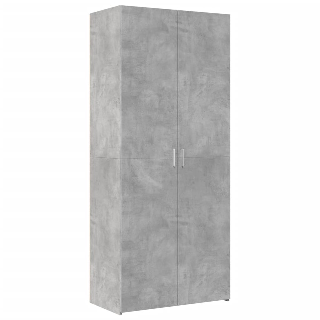 Dulap înalt, gri beton, 80x42,5x185 cm, lemn prelucrat GartenMobel Dekor