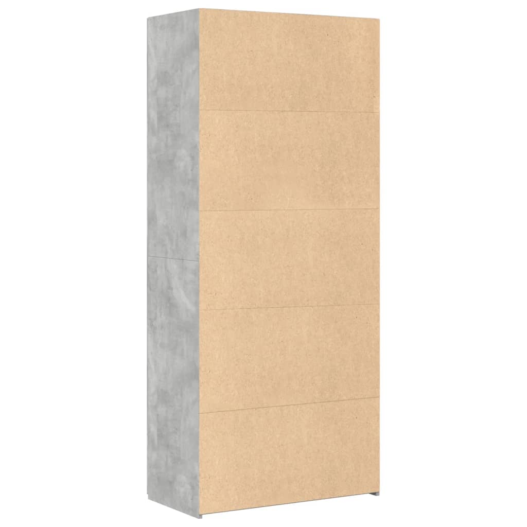 Dulap înalt, gri beton, 80x42,5x185 cm, lemn prelucrat GartenMobel Dekor