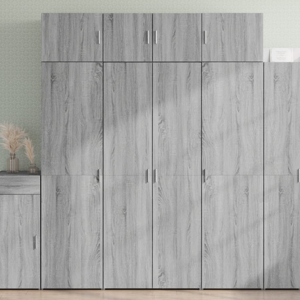 Dulap înalt, gri sonoma, 80x42,5x185 cm, lemn prelucrat GartenMobel Dekor