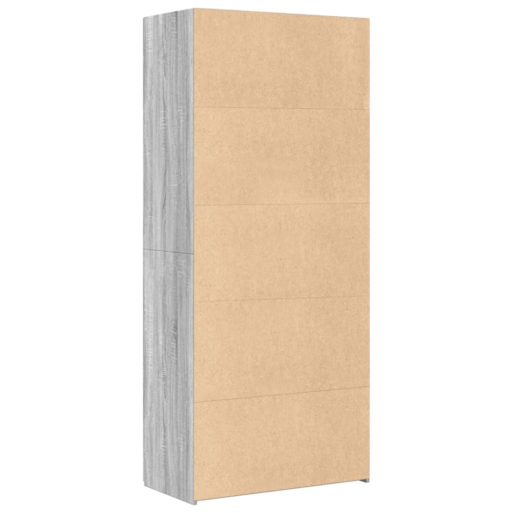 Dulap înalt, gri sonoma, 80x42,5x185 cm, lemn prelucrat GartenMobel Dekor