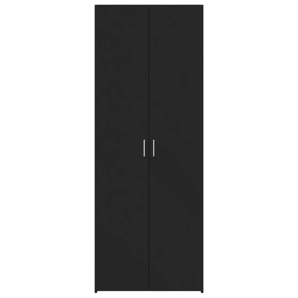 Dulap înalt, negru, 80x42,5x185 cm, lemn prelucrat GartenMobel Dekor