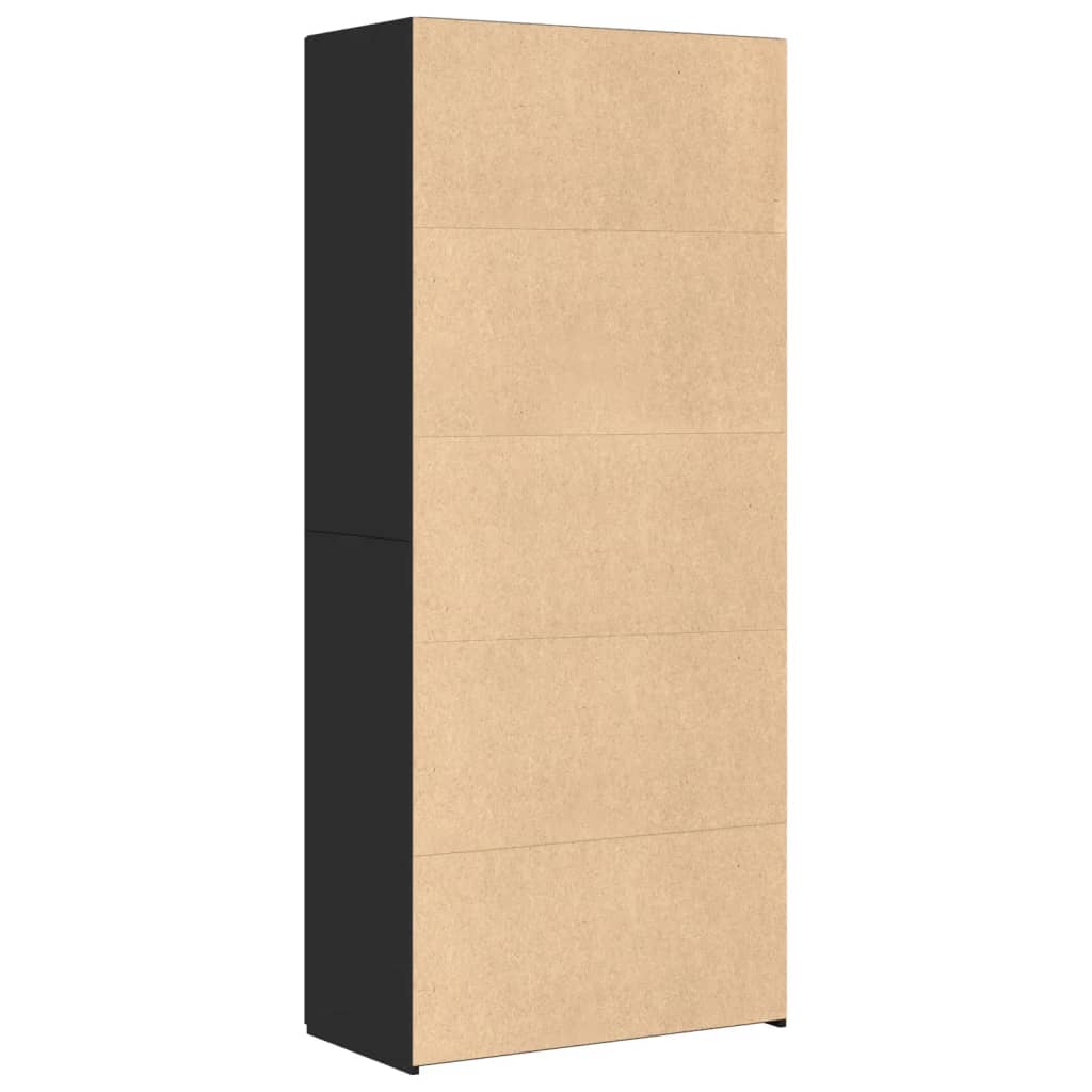 Dulap înalt, negru, 80x42,5x185 cm, lemn prelucrat GartenMobel Dekor