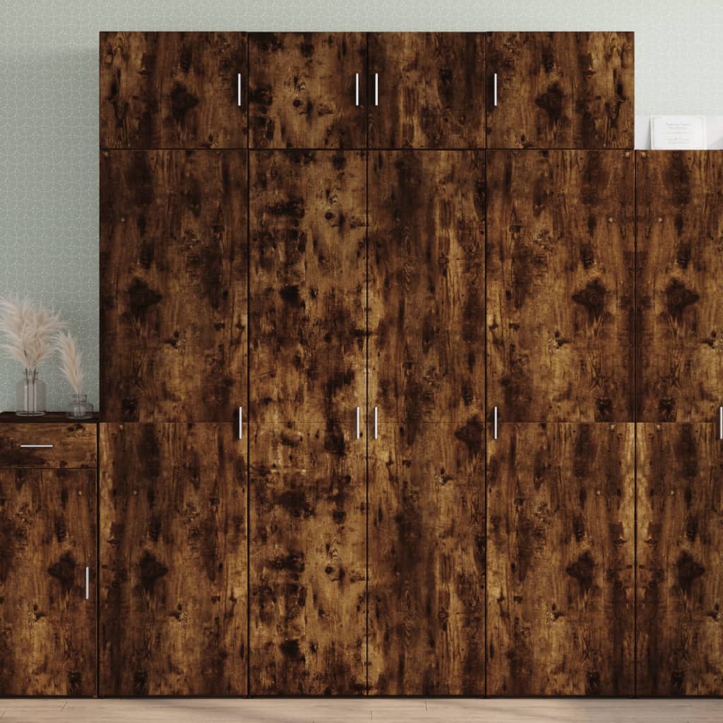 Dulap înalt, stejar fumuriu, 80x42,5x185 cm, lemn prelucrat GartenMobel Dekor