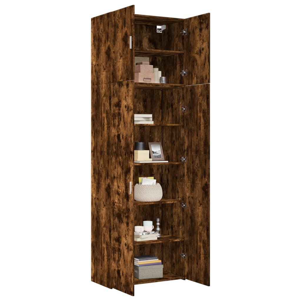 Dulap înalt, stejar fumuriu, 80x42,5x249 cm, lemn prelucrat GartenMobel Dekor