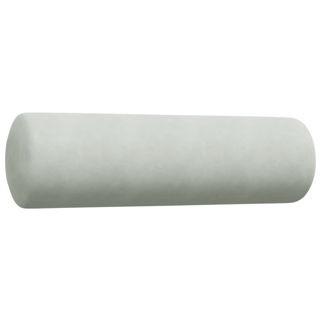 Set de canapele cu perne, 3 piese, gri deschis, catifea GartenMobel Dekor