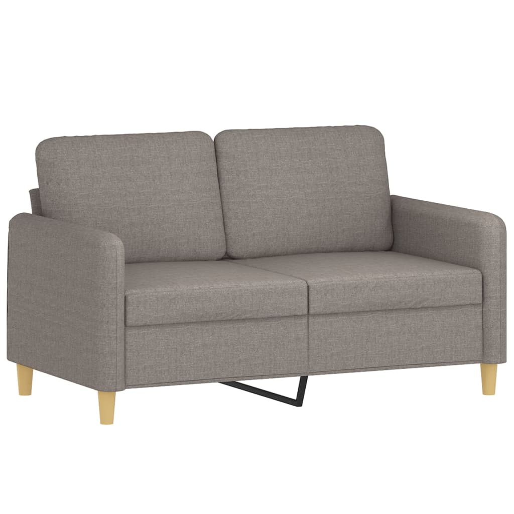 Set de canapele cu perne, 3 piese, gri taupe, textil GartenMobel Dekor
